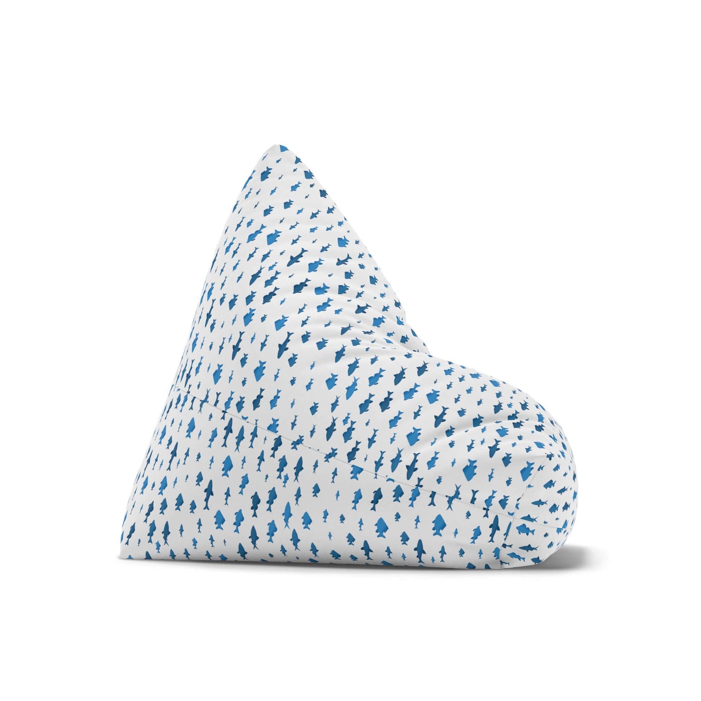 Fish and Shark White | Bean Bag Chair Cover