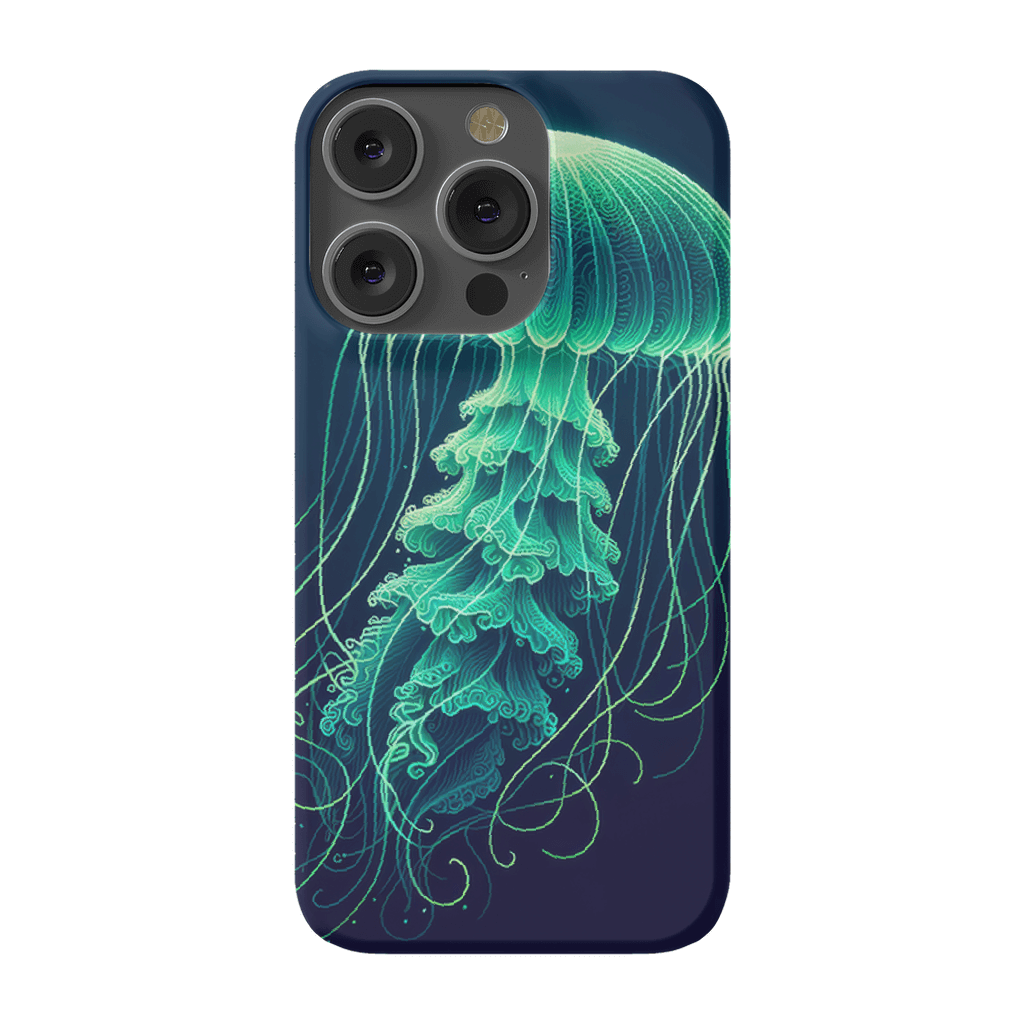 Glowing Green Jellyfish | Phone Case