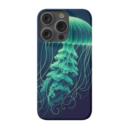 Glowing Green Jellyfish | Phone Case