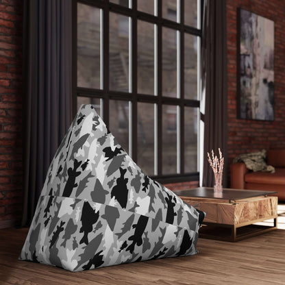 Fish Camo | Bean Bag Chair Cover | Grey