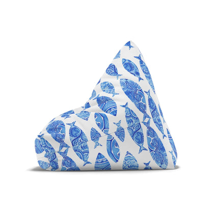 Blue Watercolor Fish | Bean Bag Chair Cover