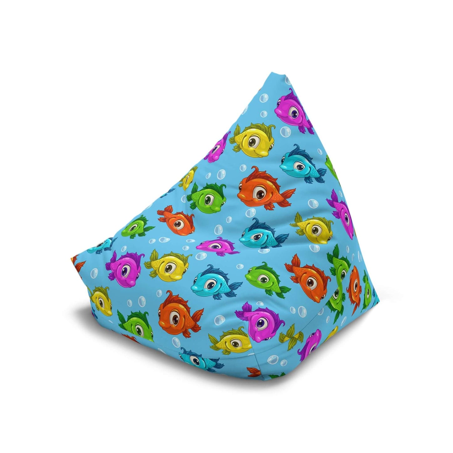 Cartoon Colorful Fish | Bean Bag Chair Cover | Blue