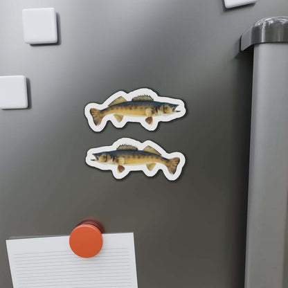 Walleye Fish Shaped Magnets on Refrigerator Door for Fun Kitchen Décor