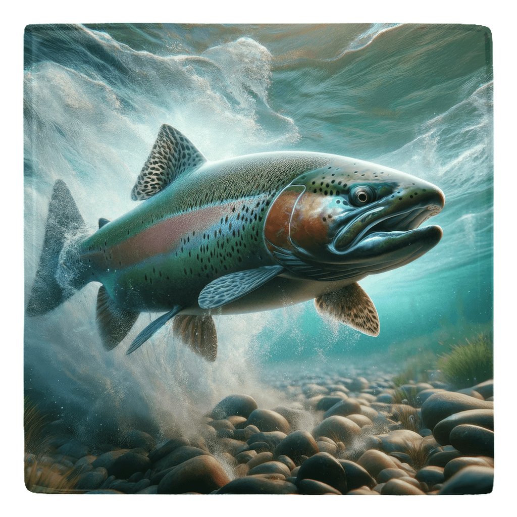 Vibrant trout swimming underwater, inspiration for fish décor enthusiasts.