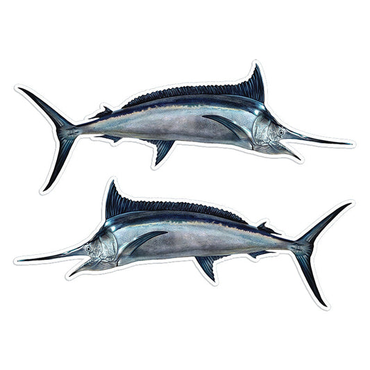 Black Marlin 14 inch stickers left and right facing.