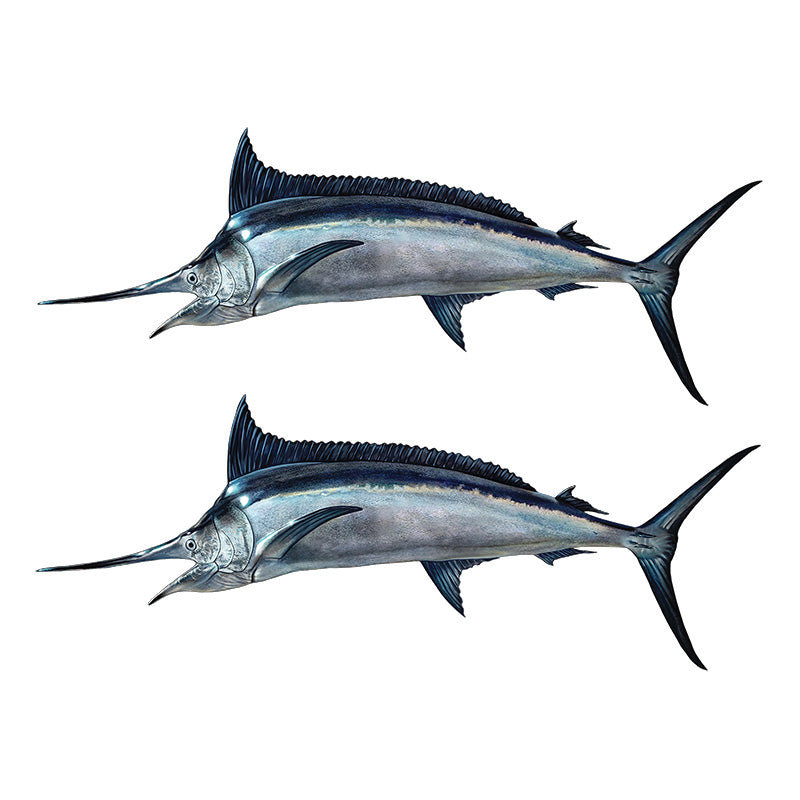 Black Marlin Decals | 16"-60"