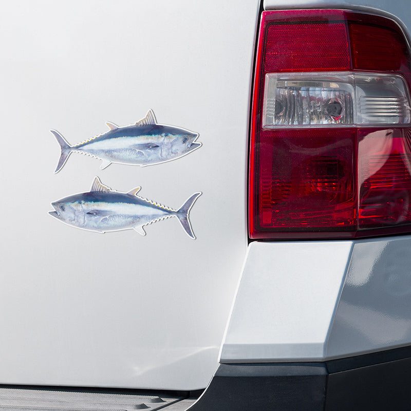 Bluefin Tuna stickers on a truck.