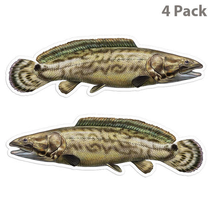 Bowfin 8 inch 4 sticker pack.