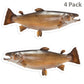 Brown Trout 5 inch 4 sticker pack.