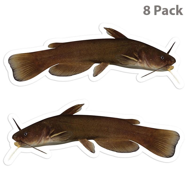 Bullhead Catfish 5 inch 8 sticker pack.