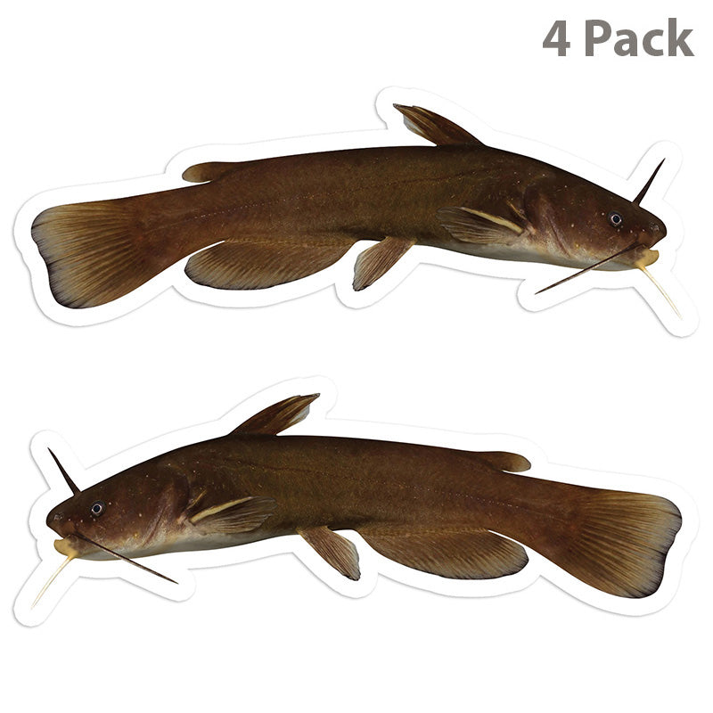 Bullhead Catfish 5 inch 4 sticker pack.