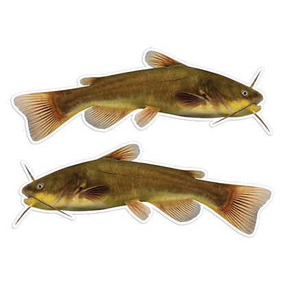 Bullhead Catfish 14 inch stickers left and right facing.