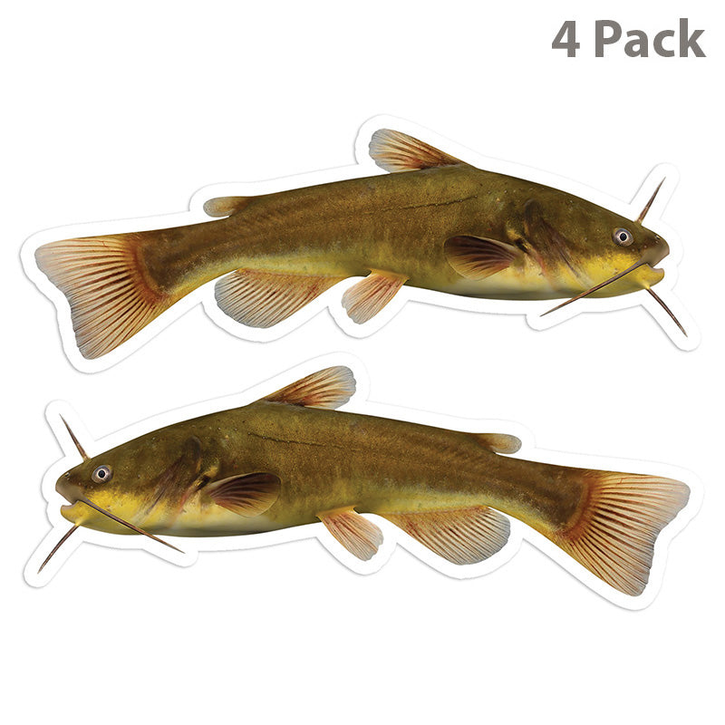 Bullhead Catfish 5 inch 4 sticker pack.