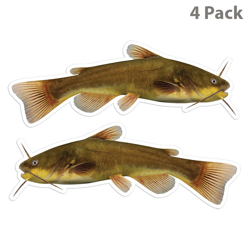 Bullhead Catfish 8 inch 4 sticker pack.