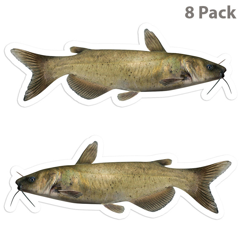 Channel Catfish 5 inch 8 sticker pack.