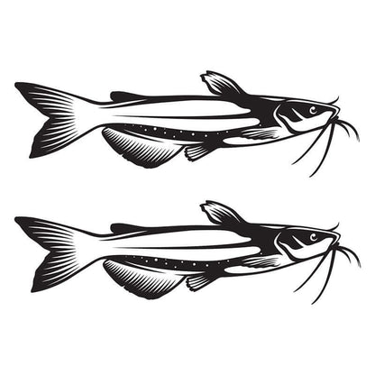 Channel Catfish decals right facing x 2.