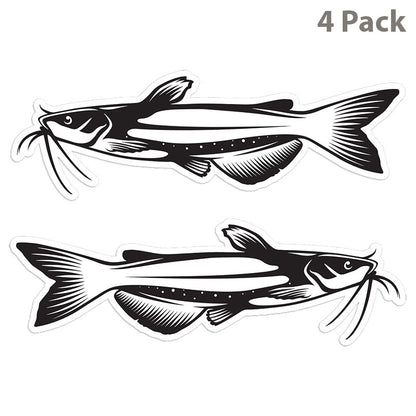 Channel Catfish 8 inch 4 sticker pack.