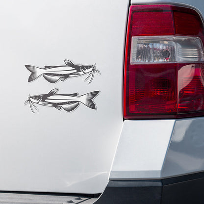 Channel Catfish stickers on a truck.