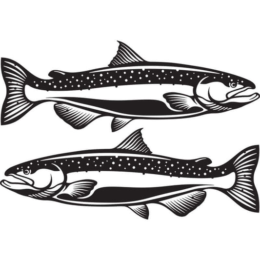 Chinook Salmon decals left and right facing.