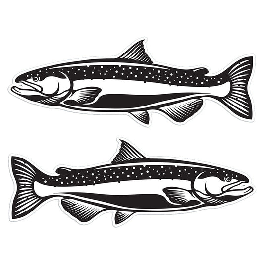 Chinook Salmon 14 inch stickers left and right facing.