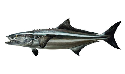 Cobia fish wall decals, fully customizable from 40"-70", add text options. Perfect large fish wall decor for enthusiasts.