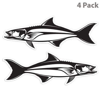 Cobia fish stickers 4 pack, left and right facing for cars, trucks, and boats.