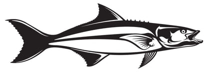 Cobia fish wall decal with customizable size and text options, 40"-70". Perfect for fish wall stickers and decor enthusiasts.