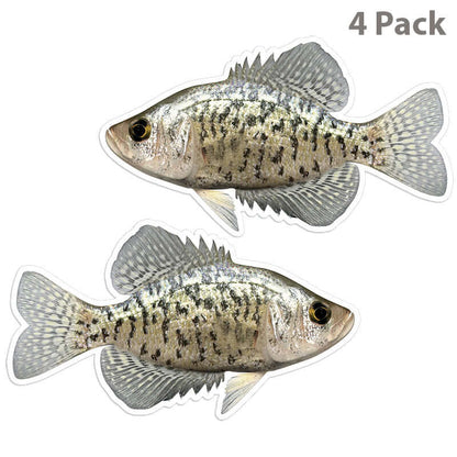 Crappie 8 inch 4 sticker pack.