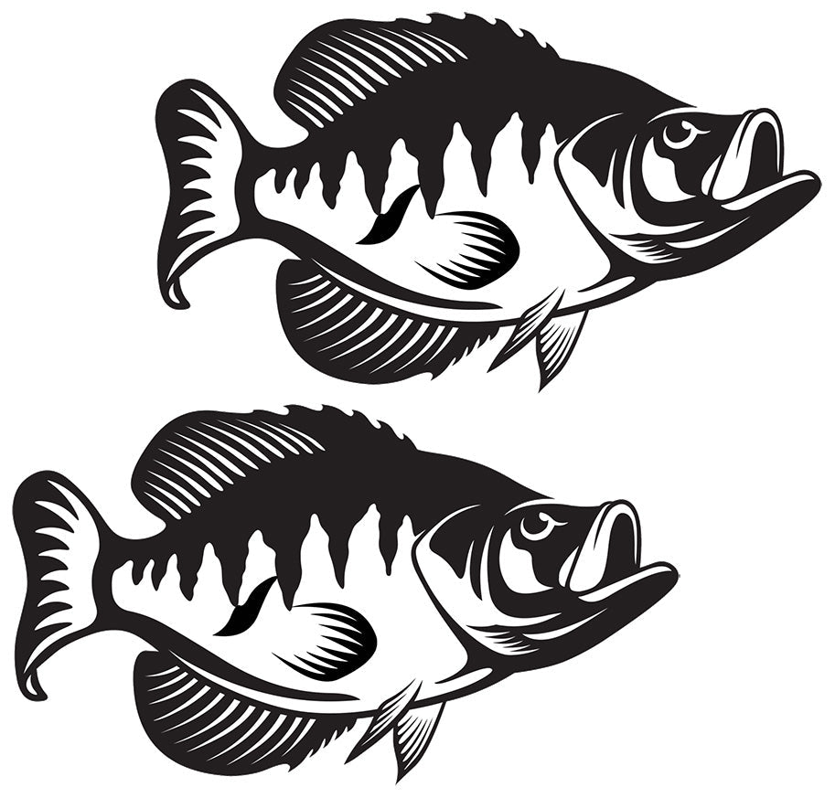 Crappie decal right facing.