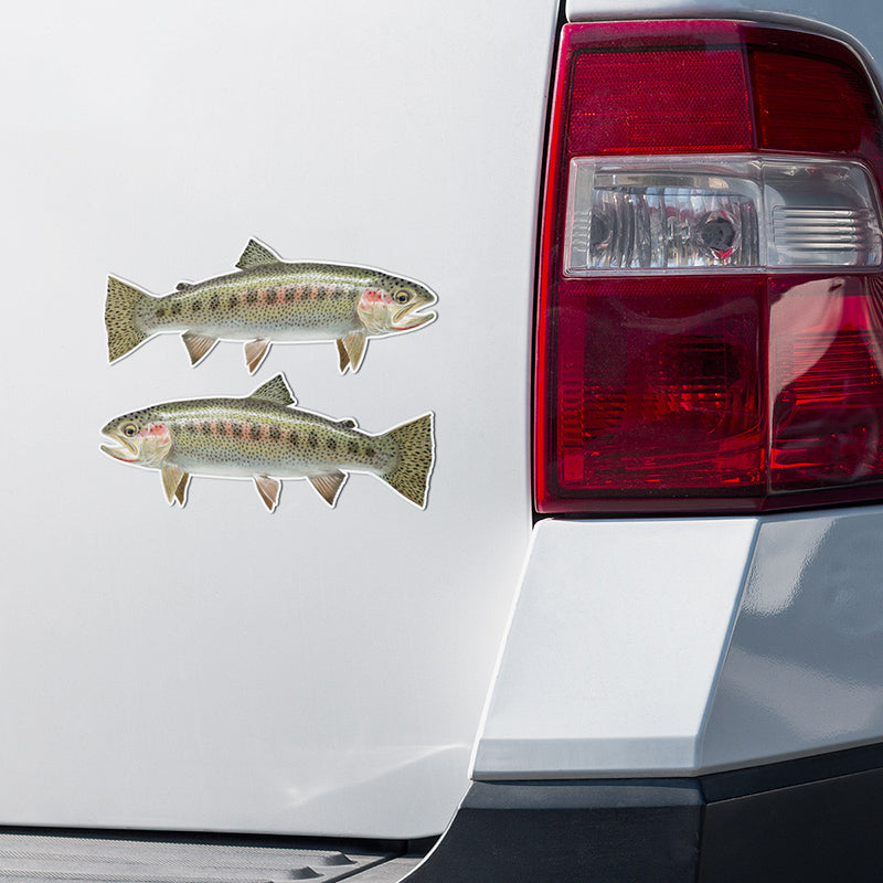 Cutthroat Trout stickers on a truck.