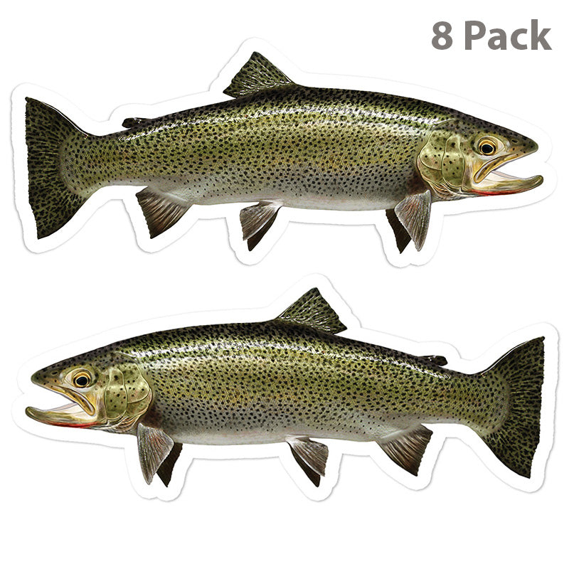 Cutthroat Trout stickers 5 inch, left and right facing, 8 pack.