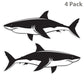 Great White Shark 14 inch 4 sticker pack.