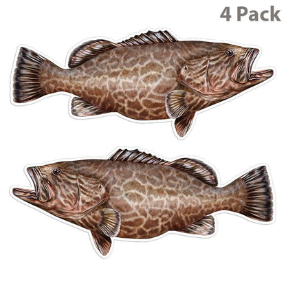 Grouper 14 inch 4 sticker pack.