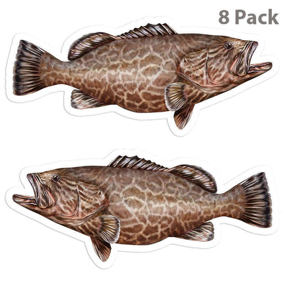 Grouper 5 inch 8 sticker pack.