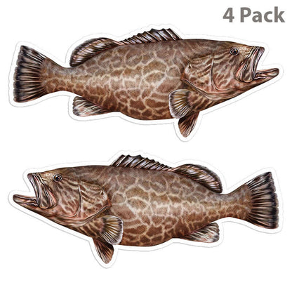 Grouper 8 inch 4 sticker pack.