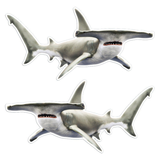 Hammerhead Shark 14 inch stickers left and right facing.
