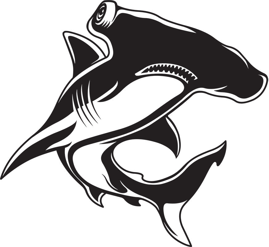 Hammerhead Shark Decals | 14"-70"
