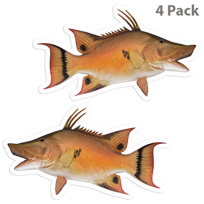 Hogfish 5 inch 4 sticker pack.