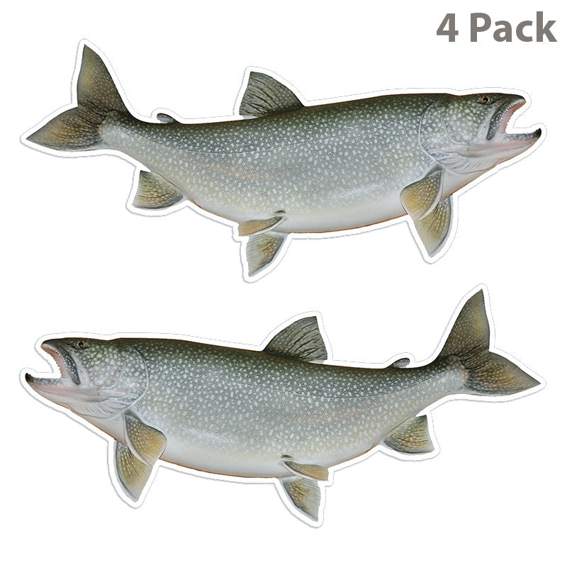 Lake Trout 14 inch 4 sticker pack.