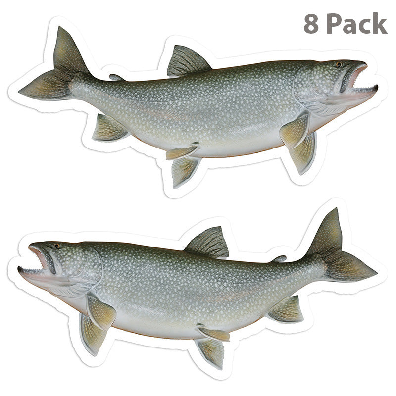 Lake Trout 5 inch 8 sticker pack.