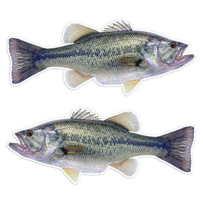 Largemouth Bass 14 inch stickers left and right facing.