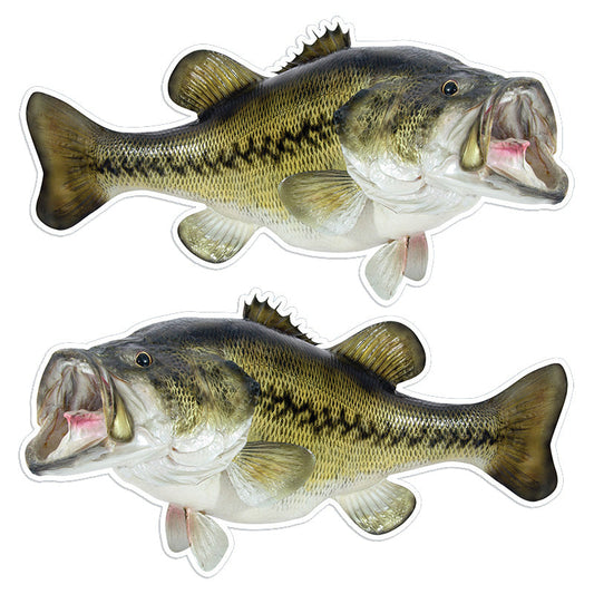 Largemouth Bass 14 inch stickers left and right facing.