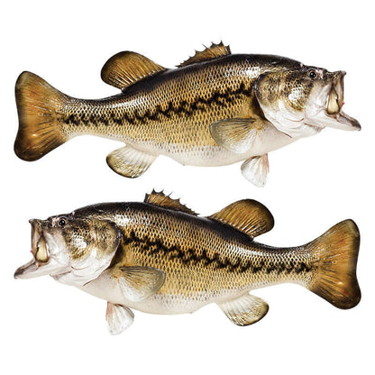 Largemouth Bass large decals left and right facing.