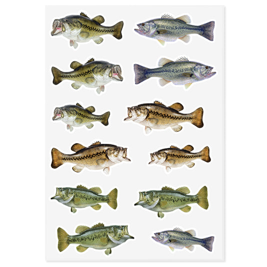 Largemouth Bass | Sticker Sheet | 10"x14"