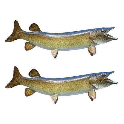 Muskellunge, Muskie large decals right facing x 2.