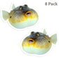 Pufferfish 5 inch stickers, 8 pack.