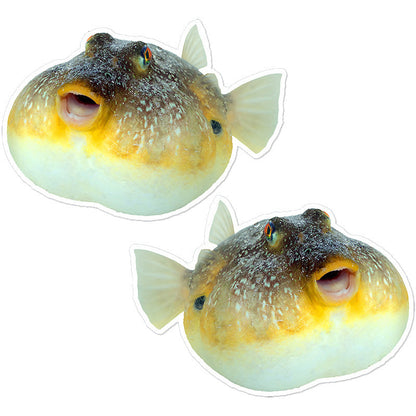 Pufferfish 8 inch stickers left and right facing.