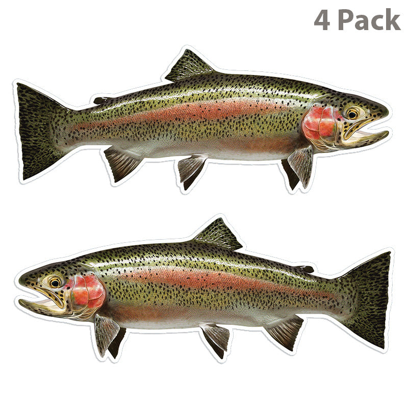 Rainbow Trout 14 inch 4 sticker pack.