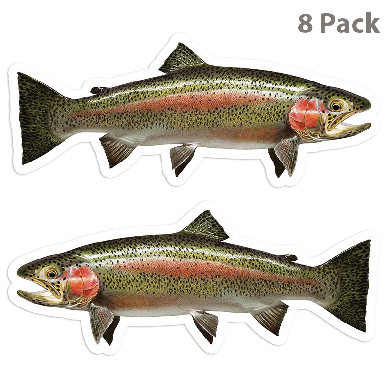 Rainbow Trout 5 inch 8 sticker pack.