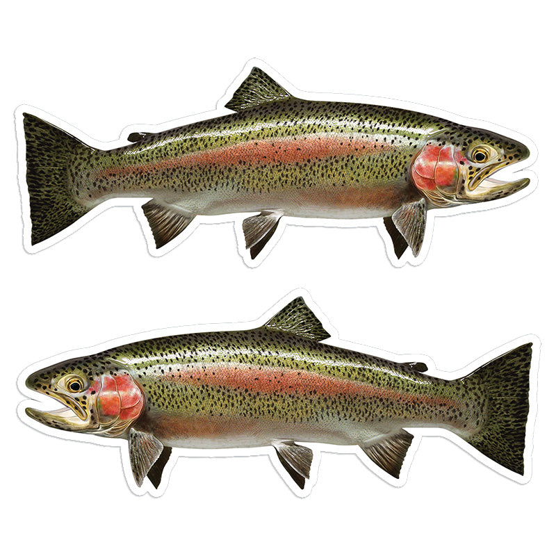 Rainbow Trout 8 inch stickers left and right facing.